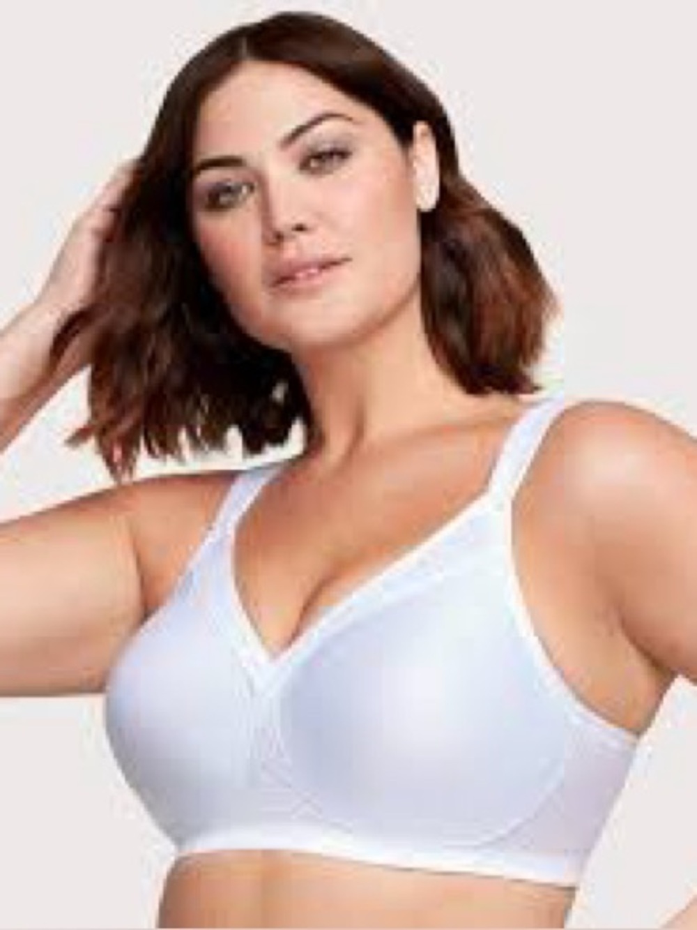 Glamorise 1080 Womens 40F White Wirefree Full Coverage Support Bra NWT